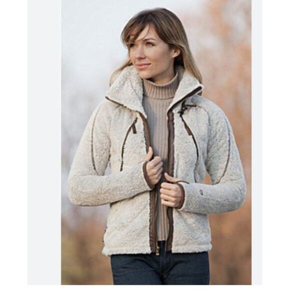 NWT KUHL Women's Small Flight Jacket Stone Beige Fleece Fuzzy MSRP$189 - Picture 17 of 17